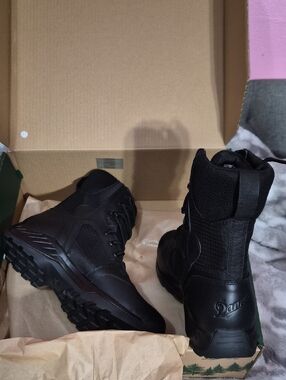 Danner Men's Kinetic 8" All-Black Tactical Work Boots Sz 12